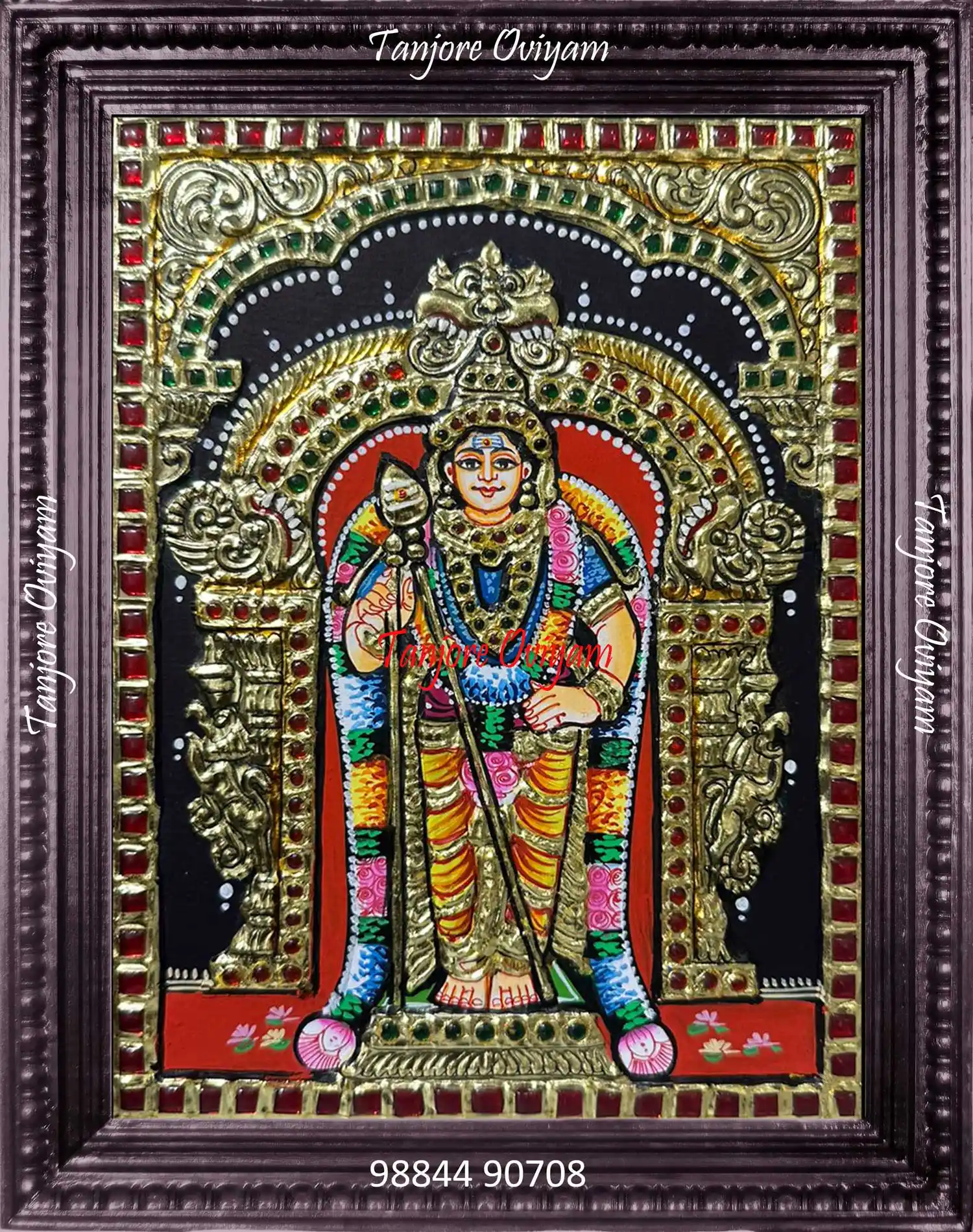 Authetic Tanjore Painting Murugan